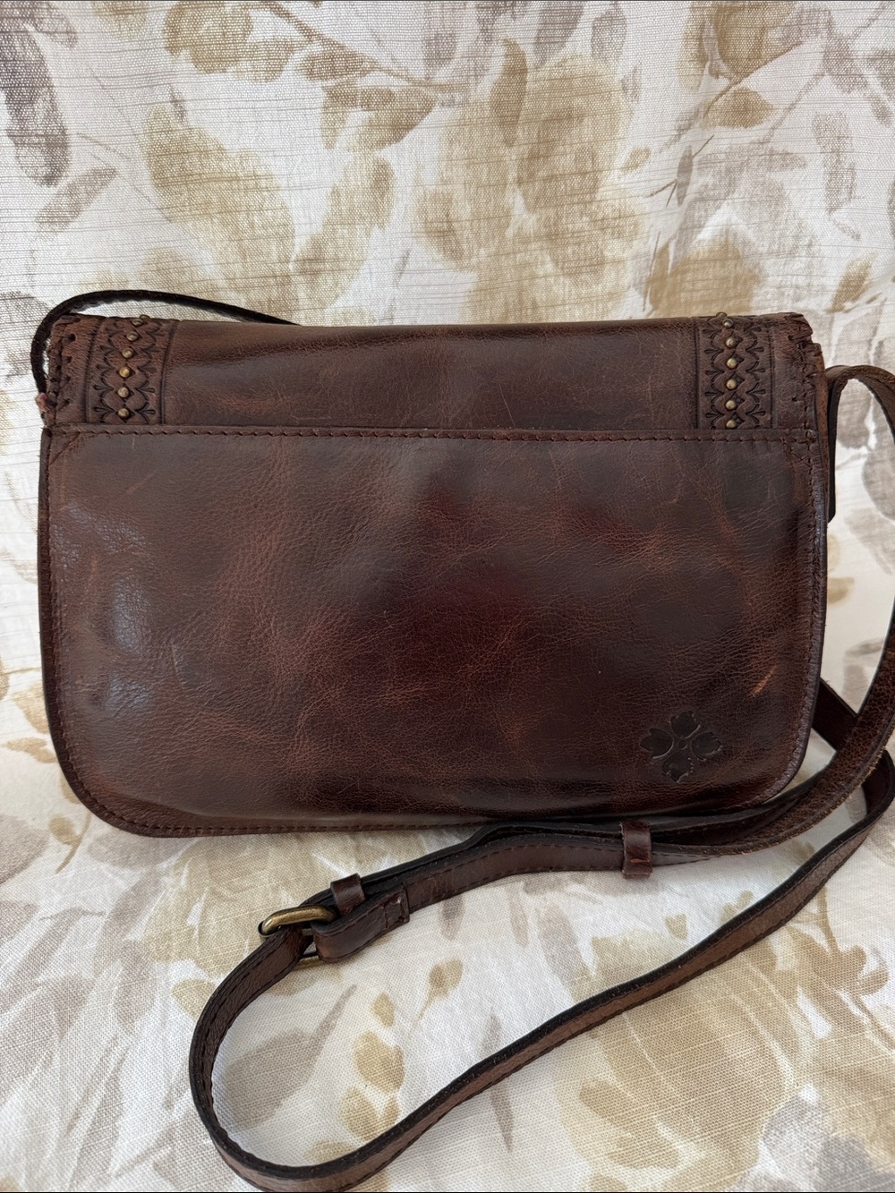 Patricia Nash Beaumont Distressed Leather Boho Crossbody Bag - Picture 2 of 8
